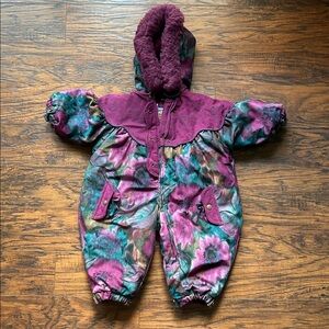 Vintage Giacca Purple Baby Snowsuit - 12mos